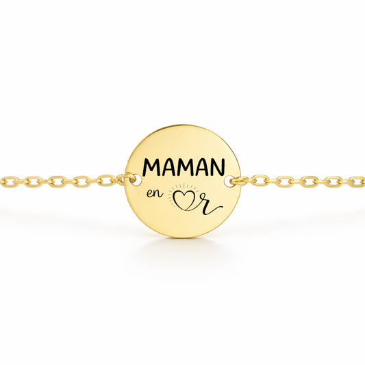 Bracelet maman en or chaîne fine bijou tendance