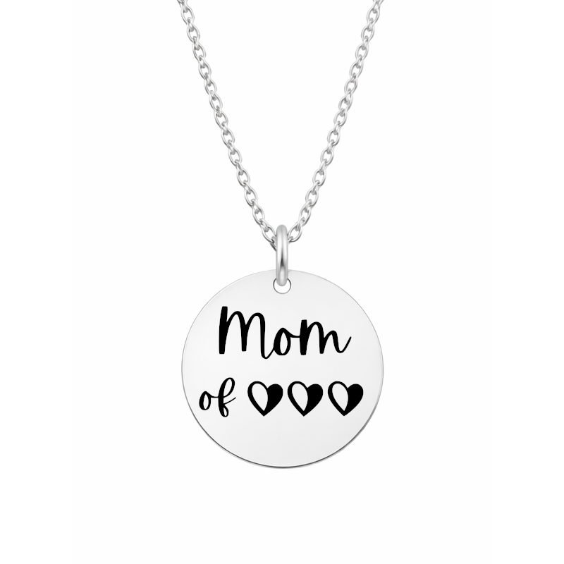 Bijou femme tendance collier message Mom of